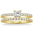 thumbnail image 2 of 0.50 Carat Bridal Set with Princess Cut Diamond in 10k Yellow Gold, 2 of 2