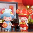 thumbnail image 4 of POP MART Bunny Happy Spring Festival Series Caja sorpresa Juguetes Figuras de acción de anime kawaii Caja sorpresa Caja misteriosa Regalos de Año Nuevo, 4 of 5