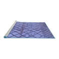 thumbnail image 2 of Ahgly Company Machine Washable Indoor Square Oriental Blue Industrial Area Rugs, 6' Square, 2 of 4