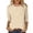 Beige, variant on Womens Athletic Tops Womens T-Shirts T | 3/4 Length Sleeve Tops Casually Loose Crewneck Tunic Shirts for Everyday Wear Black XL