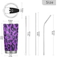 thumbnail image 3 of GZHJMY Leopard Tumbler with Lid & Straw,Reusable Double Wall Stainless Steel Vacuum Insulated Travel Mug, 3 of 7