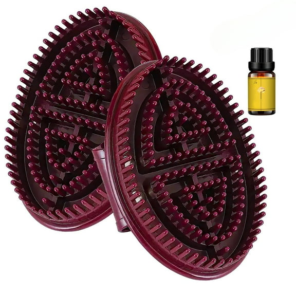 2PCS Meridian Brush Massage Brushs, Beauty Salon Professional Custom Meridian Brushs, Handheld Meridians Massage Brush for Full Body Relaxations