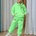 thumbnail image 6 of RUTAYY Children Girls Outfit Sets Long Sleeve Personality Print Hoodie and Pants 2 Piece with Pocket Tracksuit Soft Comfortable Daily Wear Casual Vacation Sets, 6 of 7