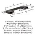 thumbnail image 4 of Amerock Cityscape 3 inch (76mm) Center-to-Center Oil-Rubbed Bronze Cabinet Pull - 10 Pack, 4 of 5