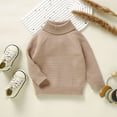 thumbnail image 6 of Hessimy Toddler Baby Girl Sweater Big Sister Long Sleeve Knit Pullover Top Sister Outfits Fall Winter Clothes Button Cardign Pullover Knit Outerwear Girls Cardigan (Khaki,6-9 Months), 6 of 9
