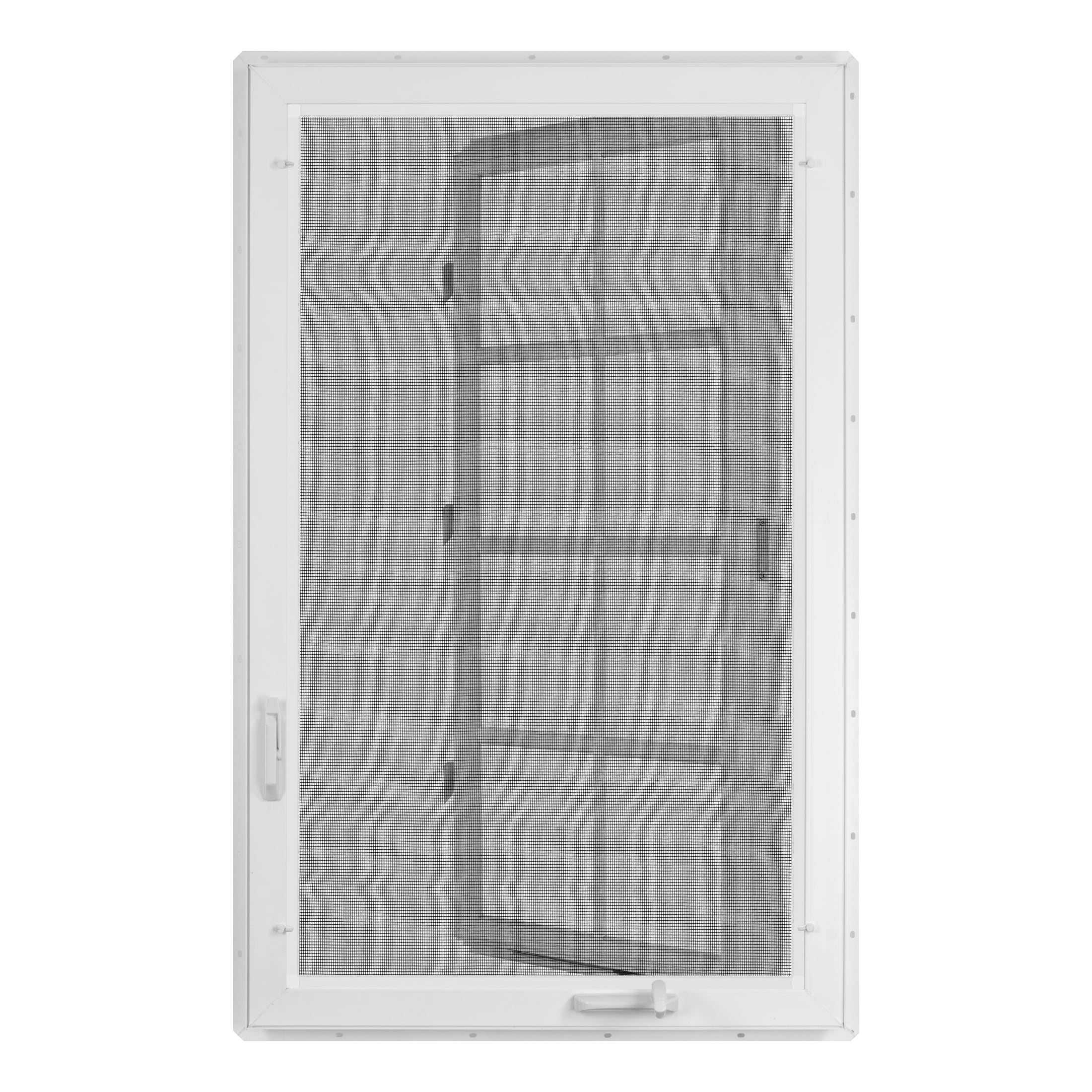 30 in. x 48 in. White Vinyl Double-Pane Insulated Right-Hand Casement Window with SDL Grids and Screen