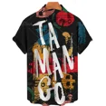 thumbnail image 1 of Summer Men's Shirts Colorful Graffiti 3D Printing Hawaiian Shirts Single Row Button Short Sleeves Men's Trend Loose Tops, 1 of 5