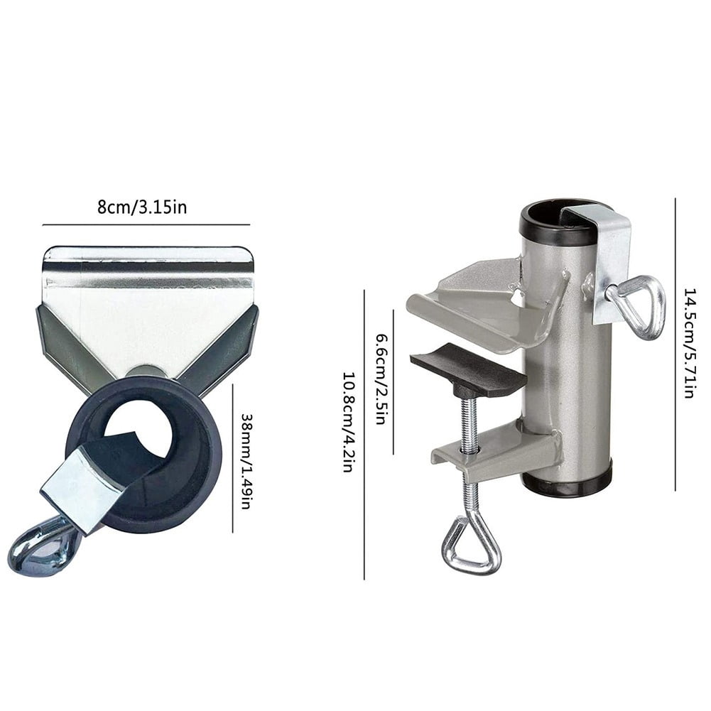 Upgrade Umbrella Clamp Stand Holder Heavy Duty Bench Umbrella Fixed Clip Beach Fishing Umbrella Mount Chair Clamp