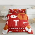 thumbnail image 3 of Manfei Tampa Bay Full Size Comforter Sets,Geometric Hockeycomb Hexagon Bedding Comforter Set,First Letter T Bedding Sets For Boys,Super Cozy Room Decor Reversible,3 Pieces, 3 of 9