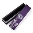 thumbnail image 4 of Cardboard Jewelry Set Boxes Flower of Life Printed Outside and Black Sponge Inside Rectangle Purple 22.4x4.9x3.4cm, 4 of 5