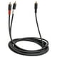 thumbnail image 2 of 2RCA Subwoofer Cable Y Adaptador Splitter Stereo para equipo estéreo Broadcast Auriculares DVD, TV, Amplificador de computadora , 1 M 1m Hugo Macho a dos RCA, 2 of 8