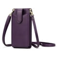 thumbnail image 1 of Bolso bandolera para teléfono móvil con diseño de pavo real para mujer, color morado, 1 of 6