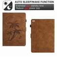 thumbnail image 6 of for Case for iPad mini 1/2/3/4/5,PU Leather Embossed Coconut Tree Slim Case with Pencil Holder Card Slot Protective Smart Cover for iPad mini 5/mini 4/mini 3/mini 2/mini,Brown, 6 of 6