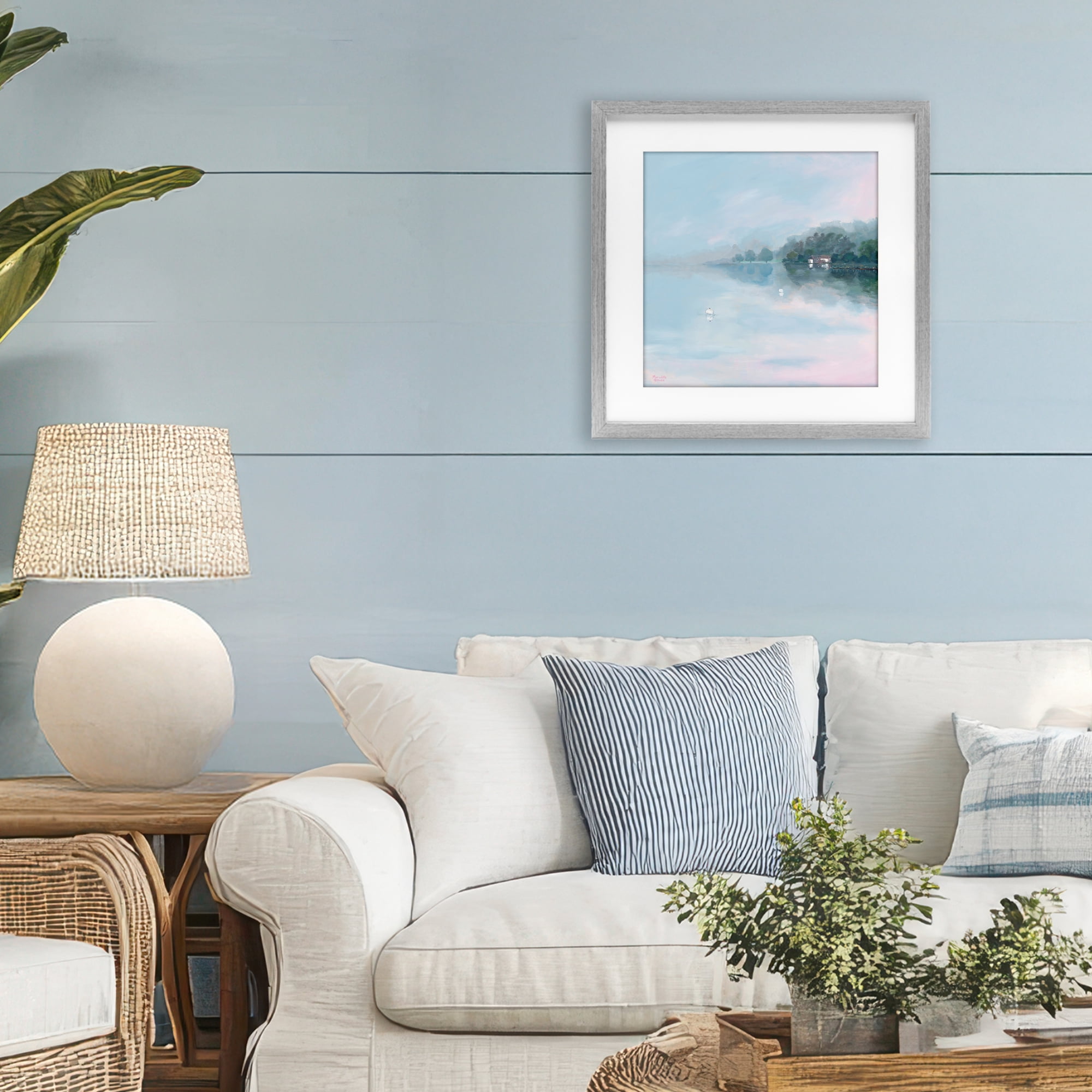 Stupell Industries Morning at Lake Windermere Gray Framed Print Under Glass, design by Meredith Howse