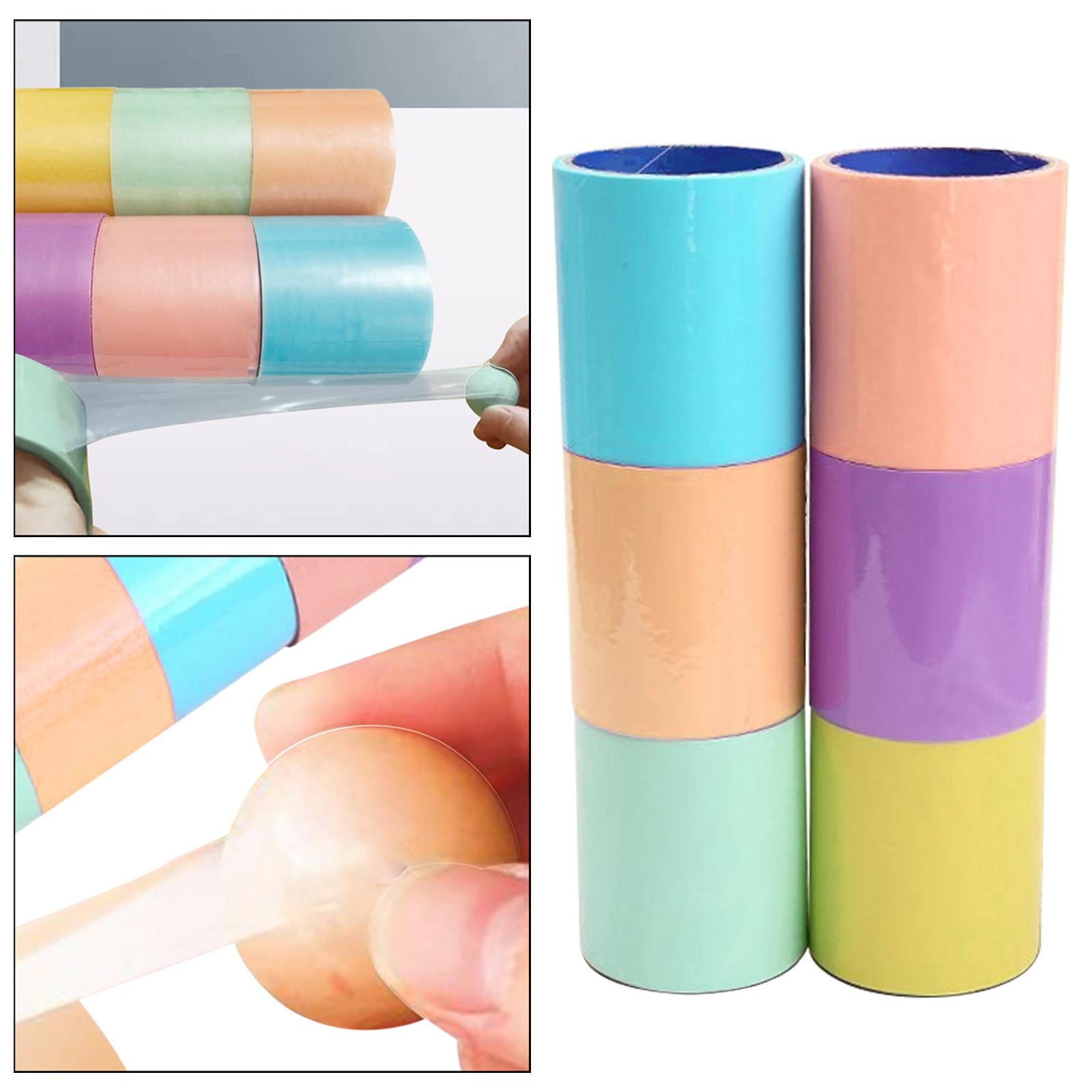6Pcs Sticky Ball Tape Pearlescent Color DIY Tape Sticky Ball for Boys Girls