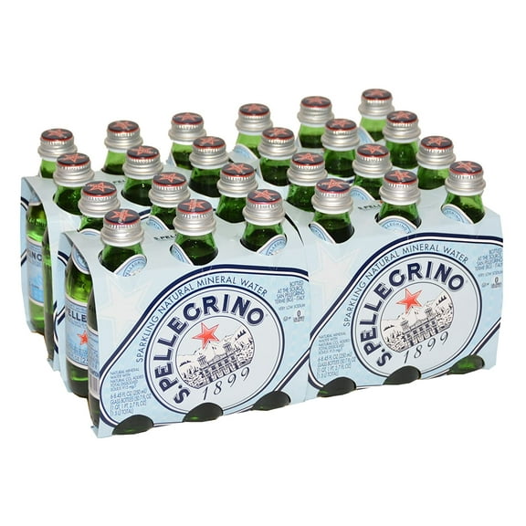 S.Pellegrino - Sparkling Natural Mineral Water - Case of 24 Glass Bottle of 250 ml/8.4 oz./ea