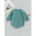 thumbnail image 4 of Arvbitana Infant Baby Boys Girls Sweatshirt Rompers Long Sleeve Solid Color Jumpsuit with Pockets Newborn Casual Clothes 3M 6M 9M 12M 18M, 4 of 7
