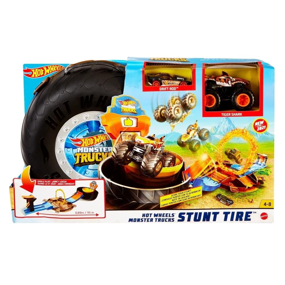 Pista de Juguete Hot Wheels Monster Trucks Llanta de Acrobacias
