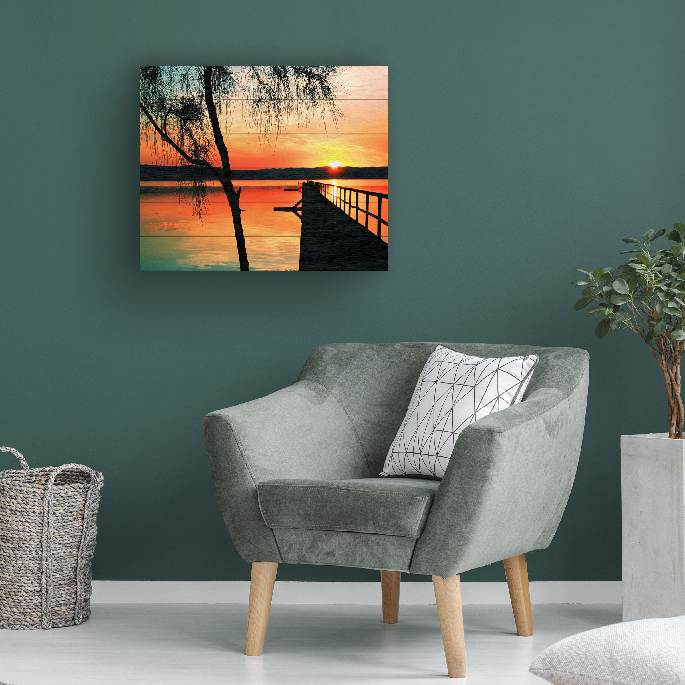 Incredi 'Once Upon An Evening' Wood Slat Art 18x22