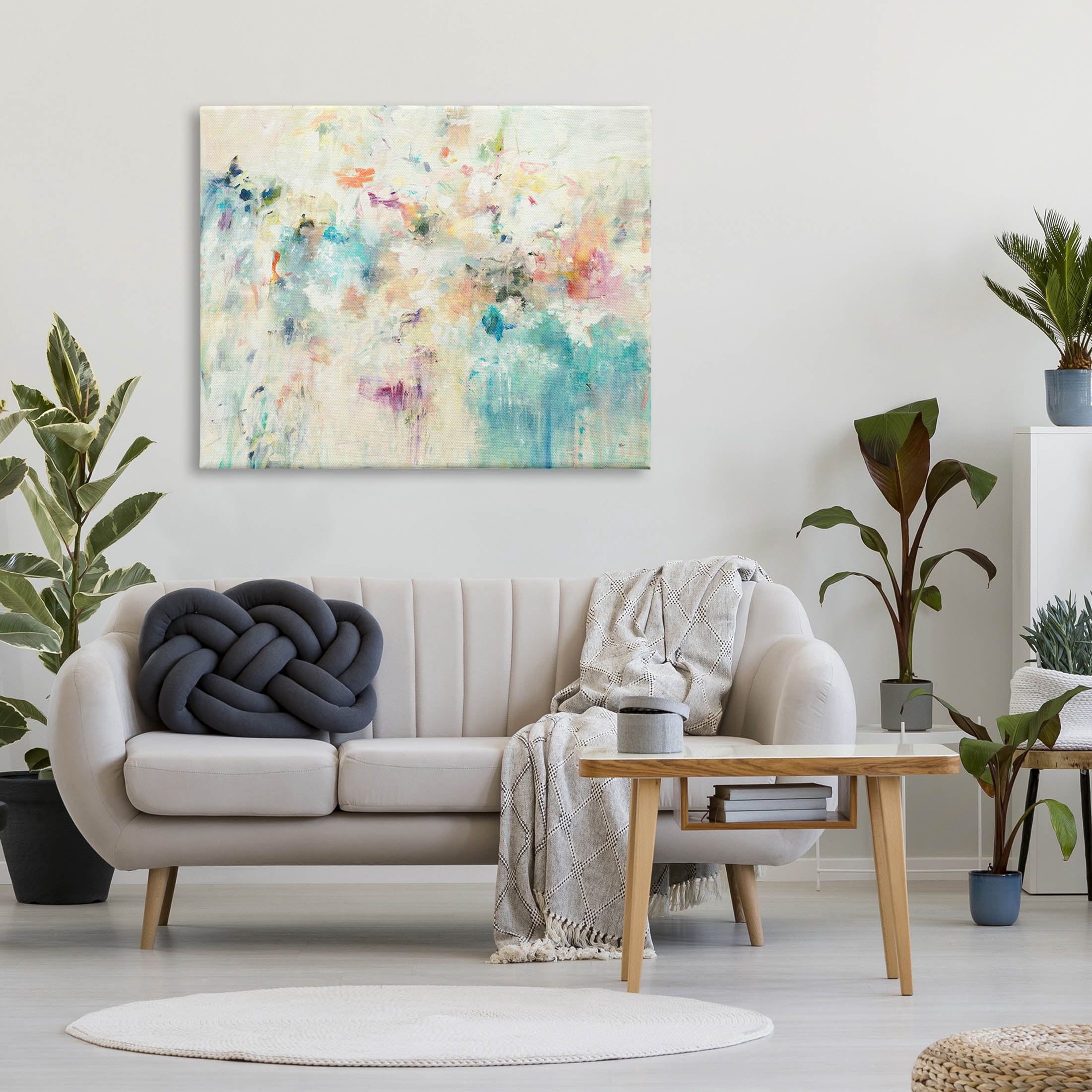 Stupell Industries Contemporary Abstract Composition Painting Gallery Wrapped Canvas Print Wall Art, Design by Lisa Ridgers