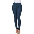 thumbnail image 3 of Hontri Casual Pants for Women Deals under $15, Fashion Women's Pure Color High-Waisted Straight-Barrel Small Feet Jeans Blue Xxl, 3 of 3