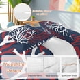 thumbnail image 3 of Red White Coral Duvet Cover Set, Summer Ocean Nautical Coastal Navy Blue Soft Duvet Cover Full Size Bedding Set 4 Pieces, 1 Quiltcover and 2 Pillowcases with Zipper, 1 Bed Sheet for All Seasons, 3 of 9