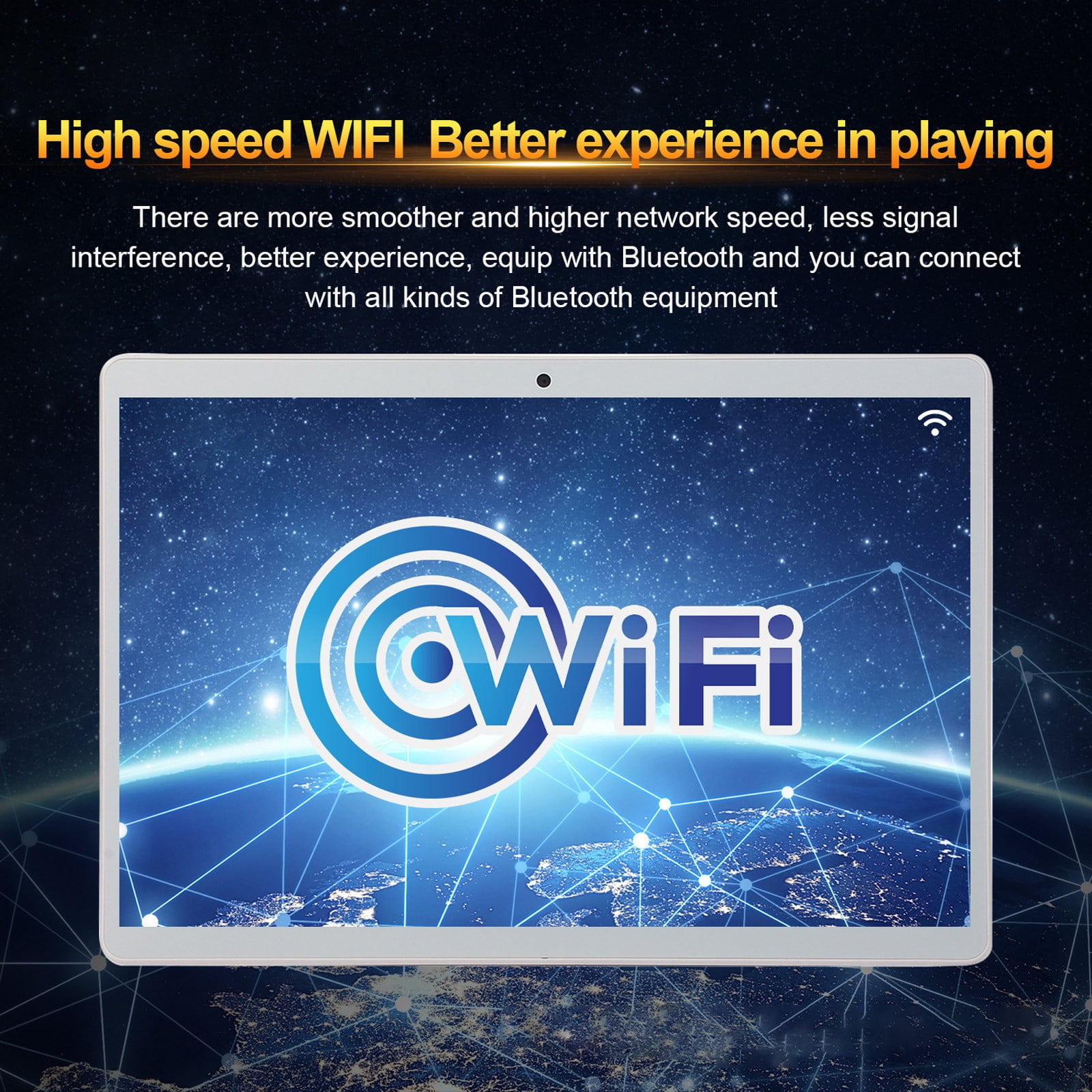 10.1-inch Android Tablet, Octa-Core Processor, 1GB RAM, 16GB Storage, WiFi, Bluetooth, GPS, 0.3MP Front & 2MP Rear Camera