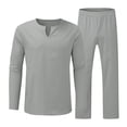 thumbnail image 3 of outfmvch hoodies for men casual solid long sleeve pant set pajamas lounge two piece womens tops mens sweaters grey, 3 of 8