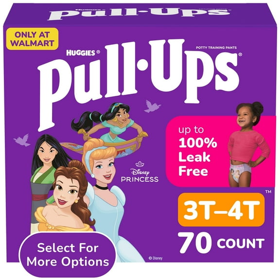 Pull-Ups Girls' Potty Training Pants, 3T-4T (32-40 lbs), 70 Count (Select for More)