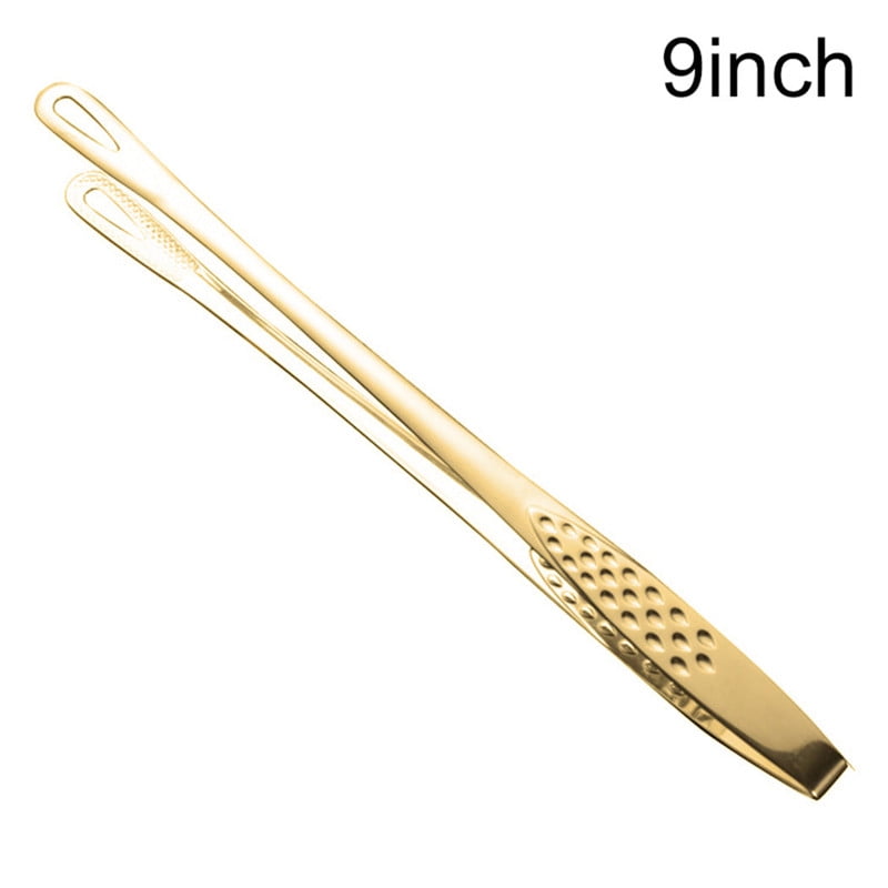 2pcs 9.6" 24cm Silver Stainless Steel Long Food Tongs Straight Tweezers Kitchen 