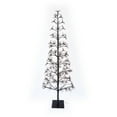 thumbnail image 4 of 71 Inch Flower Twinkling Light Tree, 980Warm White LEDs, CUL Listed Adaptor 14.4W/24V, Indoor/Outdoor Lighted Decoration Tree with Metal Base – Holiday, Christmas & Home Décor (Black), 4 of 4