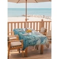 thumbnail image 2 of Outdoor Tablecloth with Umbrella Hole for Patio/Picnic/Party/Camping, Turquoise Jellyfish Coastal Waterproof Table Cloth Rectangle Table Cover Washable, Summer Ocean Seaweed Vintage (60"x 84"), 2 of 8