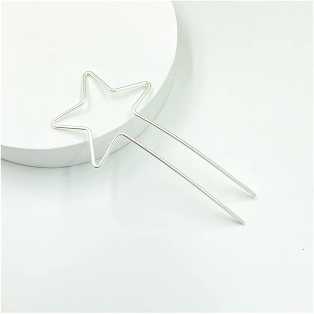 Walnut Simple Girl Back Head Plato de Cabello Artefacto de Horquilla Temperato de Metal Accesorios for el Cabello