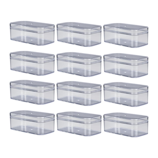 KLKCMS 12Pcs Transparent Candy Packaging Box Biscuit Carrier Box for Nougat Festive 11.8cmx6cmx5cm