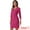 Hot Pink, variant on DARING DIVA 3/4 Sleeve Faux Wrap Ruched Waist Dress XS Hot Pink