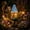 #B, variant on Solar Fairy Tale Mushroom Cottage Garden Light, House Solar Garden Stake Lights, Waterproof LED Mushrooms House Statue Lamp, Outdoor Landscape Pathway Yard Patio Lawn Decor (D)