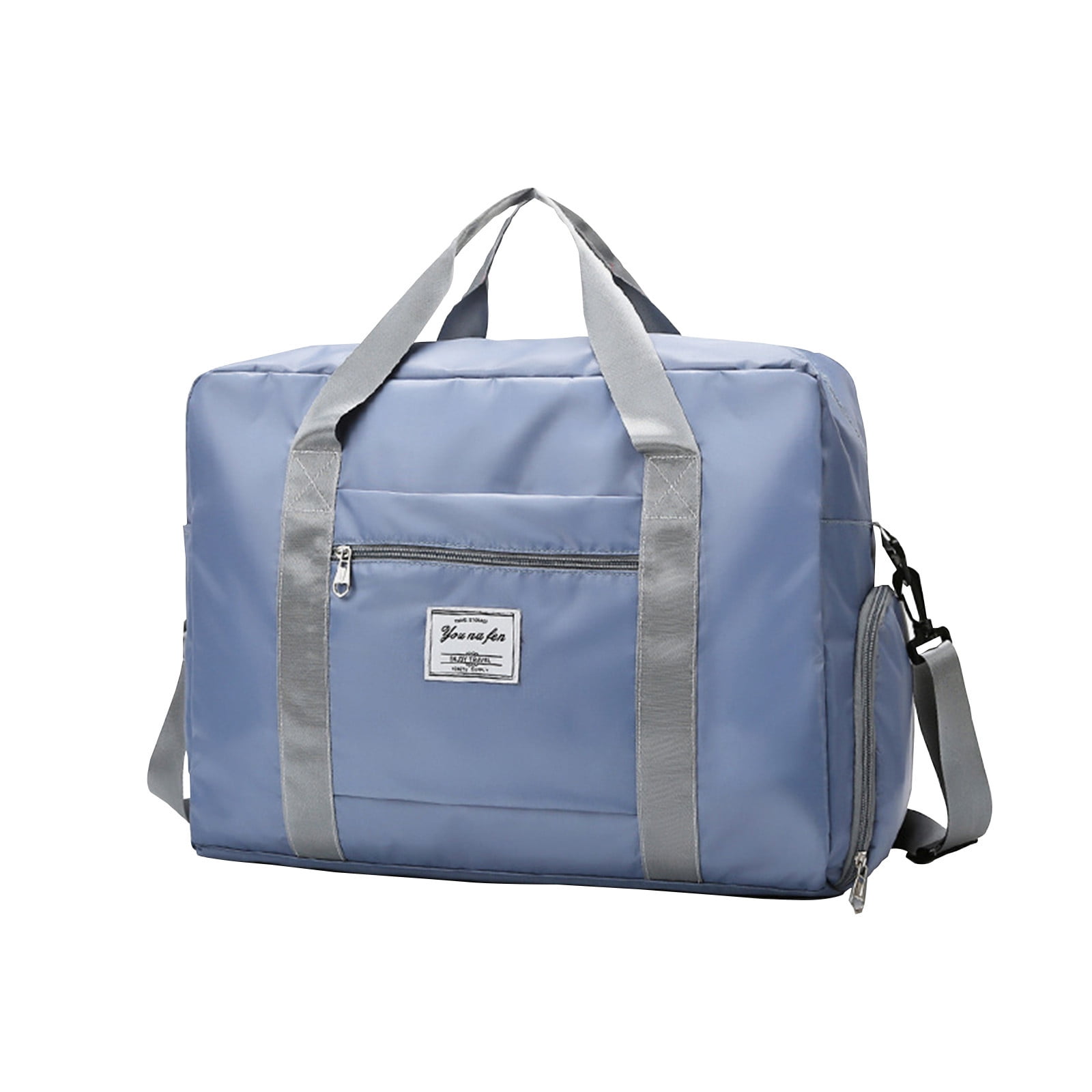 TopLLC Sports Travel Duffle Bag Foldable Weekenders Bag For Traveling Women Men 35L Overnight Lightweight Duffel Bags With Shoe Pocket