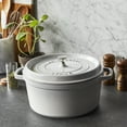 thumbnail image 5 of Staub Cast Iron 7-qt Round Cocotte - White Truffle, 5 of 12
