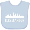 thumbnail image 3 of Inktastic Cleveland Ohio Skyline City Silhouette Boys or Girls Baby Bib, 3 of 4