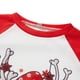 thumbnail image 4 of Disfraz Premium Conjunto de pijama familiar de 2 piezas con cintura elástica, estampado de ciervos, traje diario (Red Kid-6-7T) Kuymtek Rojo 6-7- años para Unisex, 4 of 7