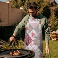thumbnail image 4 of Pioneer Flower Floral Print Pattern Apron-Garden Aprons for Women with Pockets-Cotton Linen Waterproof Kitchen Cooking Gardening Aprons Adjustable for Kitchen,Cooking,BBQ and Salon 33x27 Inch, 4 of 7