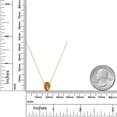 thumbnail image 6 of Gem Stone King 14K Yellow Gold Orange Red Madeira Citrine Pendant Necklace for Women | 1.10 Cttw | Gemstone November Birthstone | Oval 8X6MM | With 18 inch Chain, 6 of 6