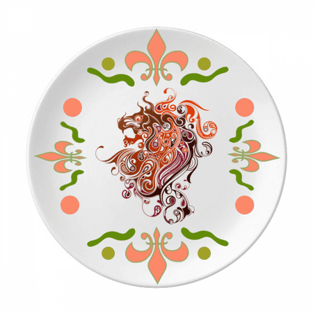 

Colorful Dragon Animal Art Outline Flower Ceramics Plate Tableware Dinner Dish