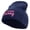 Navy, variant on Easter Mama Bunny Quotes Embroidered 8 inch Acrylic Short Beanie - Black OSFM