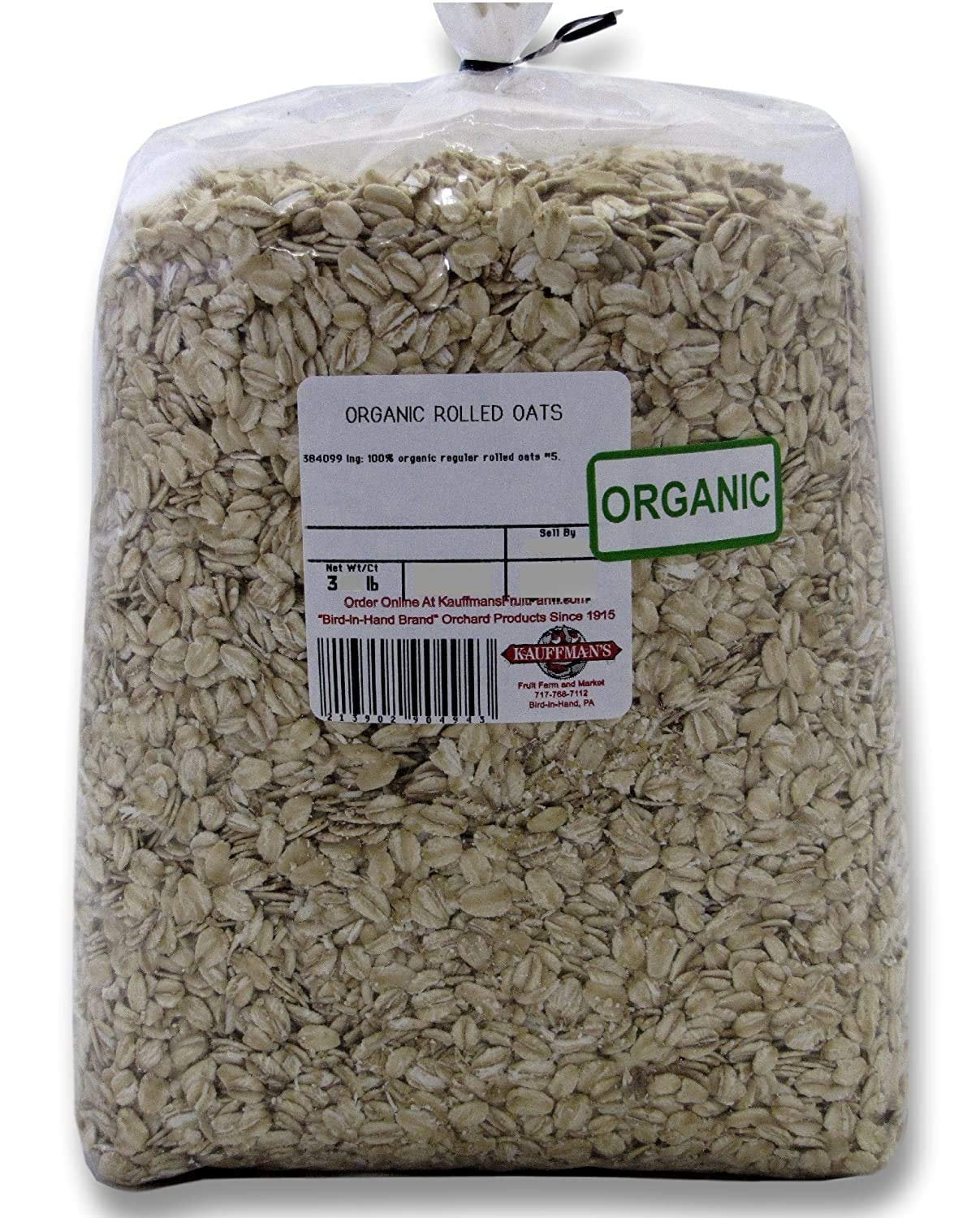 Bulk Organic Non-GMO Old-Fashioned Rolled Oats, 50 Lb. Bag