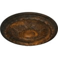thumbnail image 3 of 28"OD x 2 3/4"P Stockport Ceiling Medallion (Fits Canopies up to 6 1/4"), Hand-Painted Rust, 3 of 6