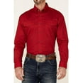 thumbnail image 3 of Roper Men's Solid Amarillo Collection Long Sleeve Western Shirt Red X-Large, 3 of 5