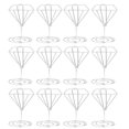 thumbnail image 1 of 12pcs Forme de Diamant Clips Métalliques Message Photo Titulaire Siège Note Stand Ornement pour Mariage Argent, 1 of 7
