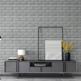 thumbnail image 2 of JoyMoreHome Simulation 3D Wall Panels, White Brick 3D Wallpaper Stick and Peel, Self Adhesive Waterproof Foam Faux Brick Paneling for Bedroom, Bathroom, Kitchen, Fireplace, 2 of 8