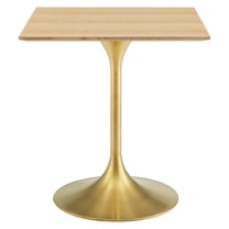 Dining Table, Square, Wood, Gold Brown Natural, Modern Contemporary Urban Design, Kitchen Room Cafe Bistro Restaurant Hospitality